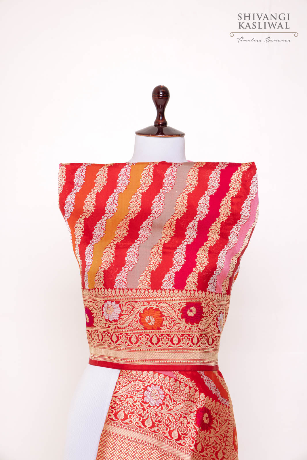 Multicolor Rangkat Handwoven Banarasi Kadhua Silk Dupatta