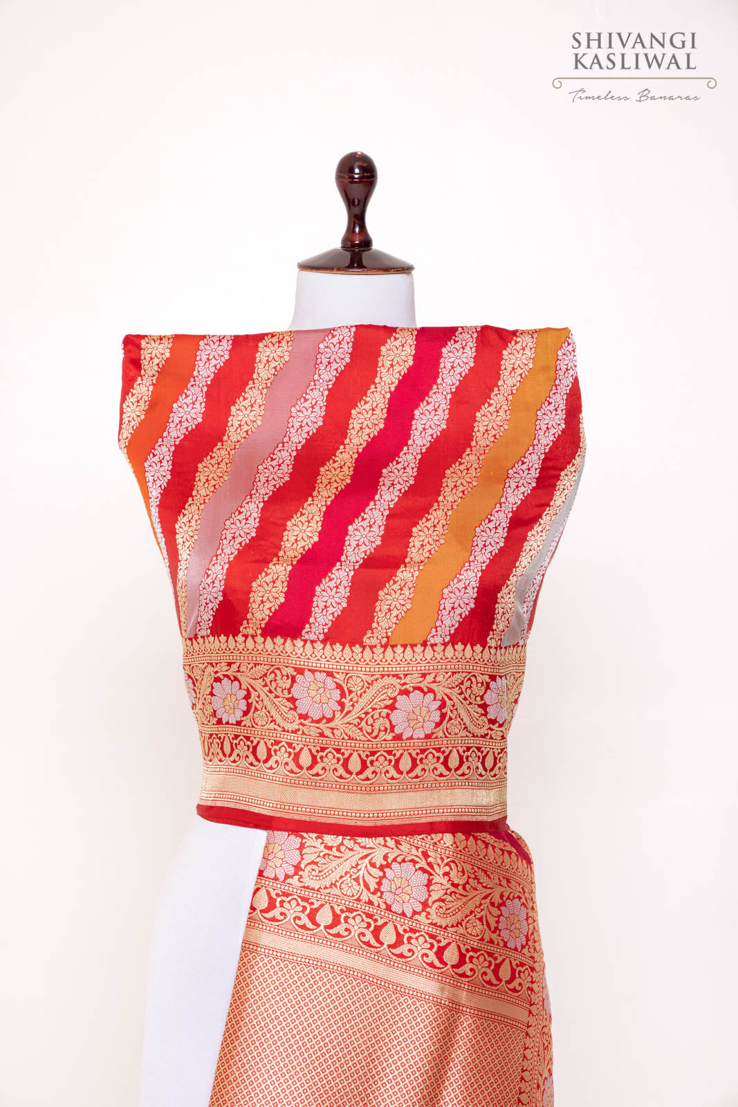 Multicolor Rangkat Handwoven Banarasi Kadhua Silk Dupatta