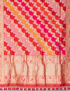Multicolor Rangkat Handwoven Banarasi Kadhua Silk Dupatta