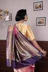 Pink Handwoven Banarasi Kadhua Tissue Silk Saree