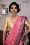 Pink Handwoven Banarasi Kadhua Organza Silk Saree
