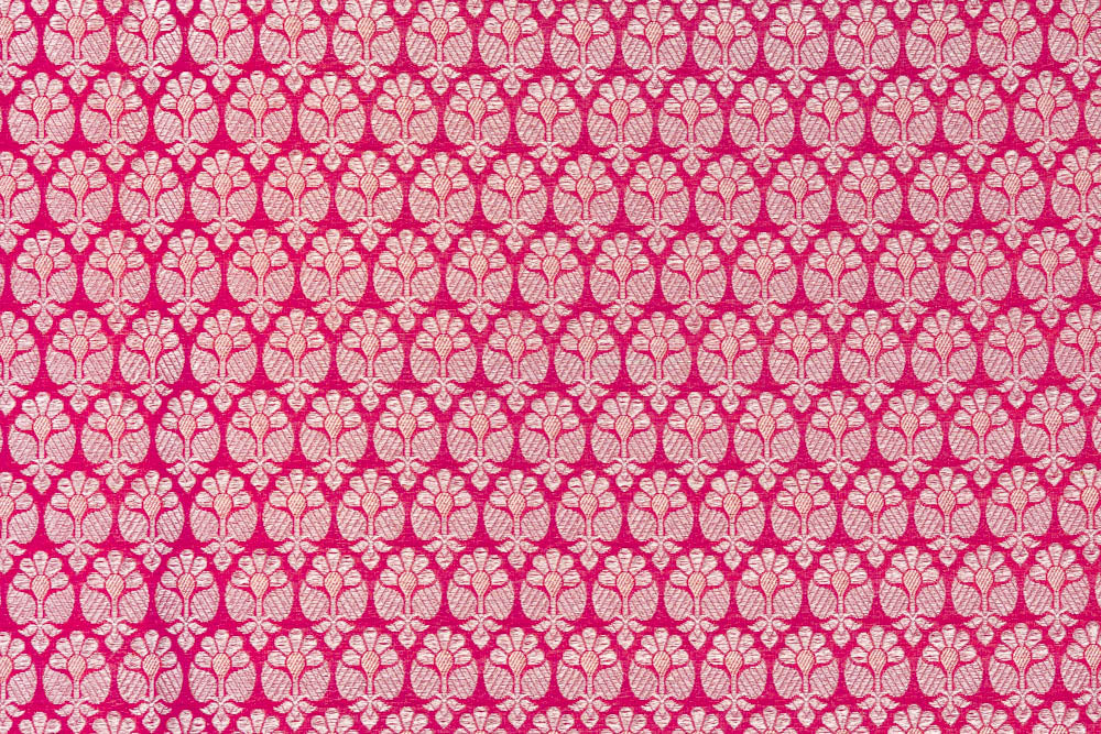 Pink Handwoven Banarasi Brocade Fabric