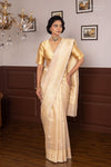 Gold Handwoven Banarasi Kadhua Tissue Silk Saree