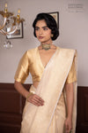 Gold Handwoven Banarasi Kadhua Tissue Silk Saree