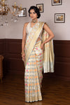 Mint Blue Handwoven Banarasi Tissue Silk Saree