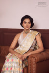 Mint Blue Handwoven Banarasi Tissue Silk Saree