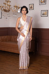 Lavender  Handwoven Banarasi Tissue Silk Saree