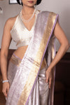 Lavender  Handwoven Banarasi Tissue Silk Saree