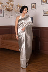 Black Handwoven Banarasi Silk Saree