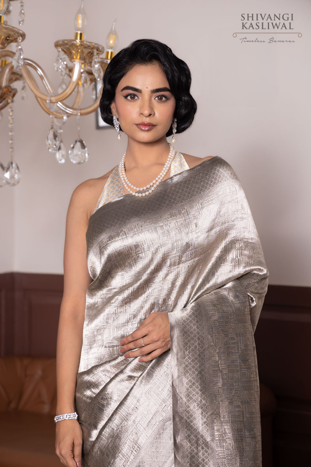 Black Handwoven Banarasi Silk Saree