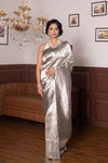 Black Handwoven Banarasi Silk Saree