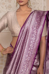 Magenta Pink Handwoven Banarasi Silk Saree