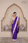 Purple Handwoven Banarasi Silk Saree