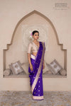 Purple Handwoven Banarasi Silk Saree