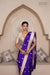 Purple Handwoven Banarasi Silk Saree
