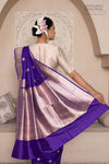 Purple Handwoven Banarasi Silk Saree