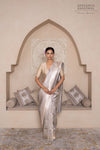 Powder Blue Handwoven Banarasi Silk Saree