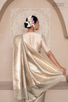 Grey Handwoven Banarasi Silk Saree