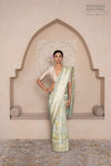 Pista Green Handwoven Banarasi Silk Saree