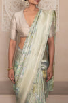 Pista Green Handwoven Banarasi Silk Saree