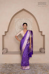 Purple Handwoven Banarasi Silk Saree