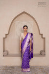 Purple Handwoven Banarasi Silk Saree