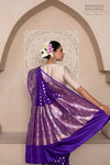 Purple Handwoven Banarasi Silk Saree