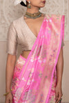 Baby Pink Handwoven Banarasi Silk Saree