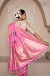 Baby Pink Handwoven Banarasi Silk Saree