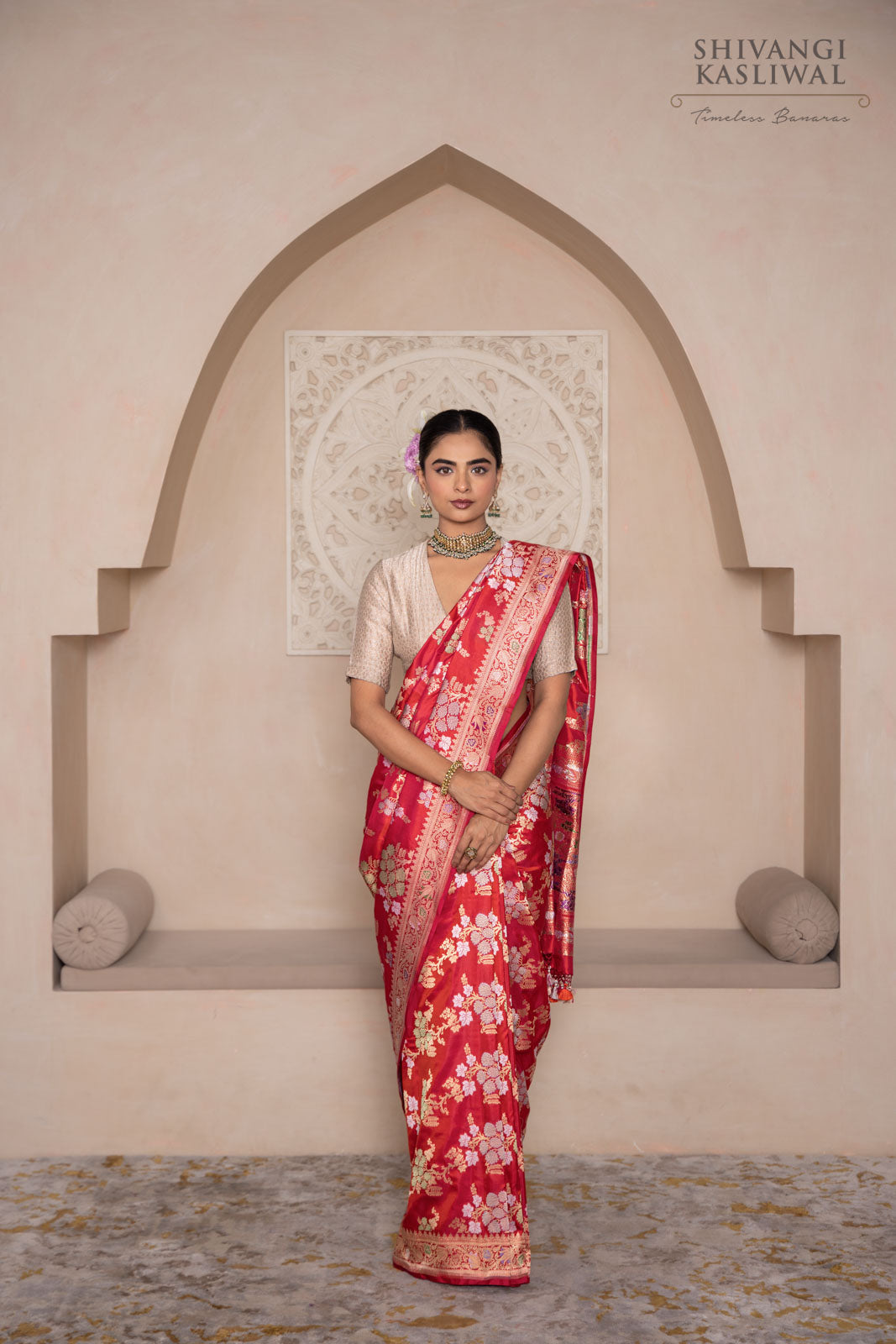 Red Handwoven Banarasi Silk Saree