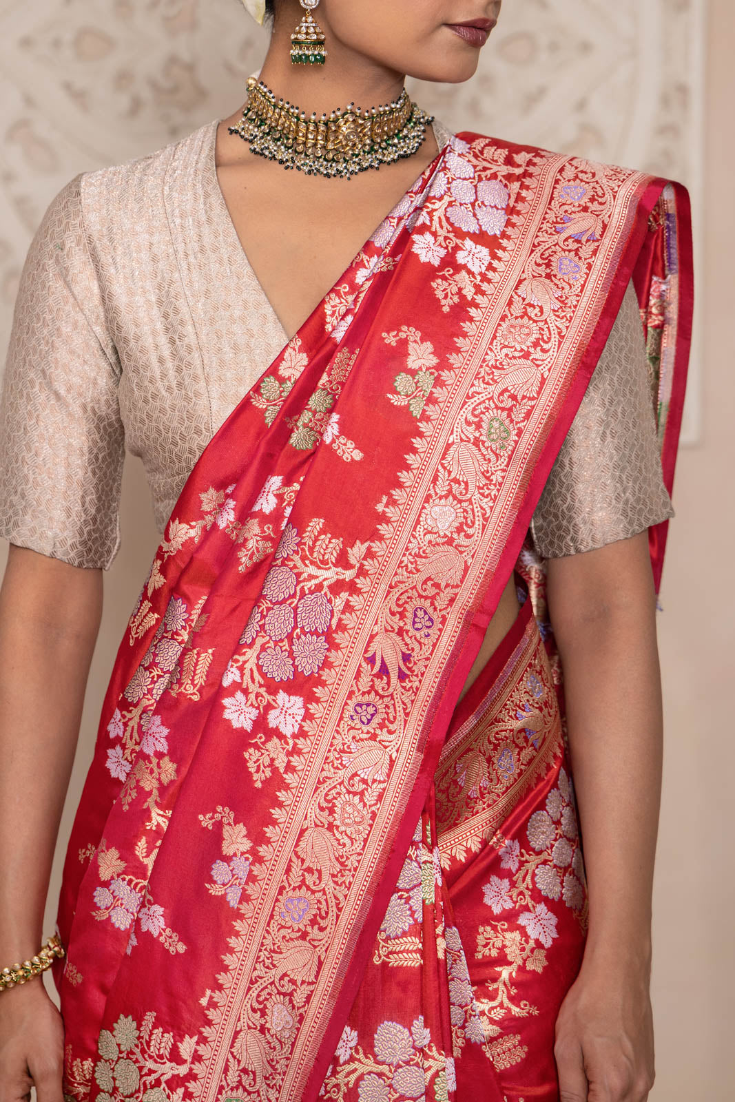 Red Handwoven Banarasi Silk Saree