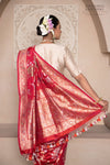 Red Handwoven Banarasi Silk Saree