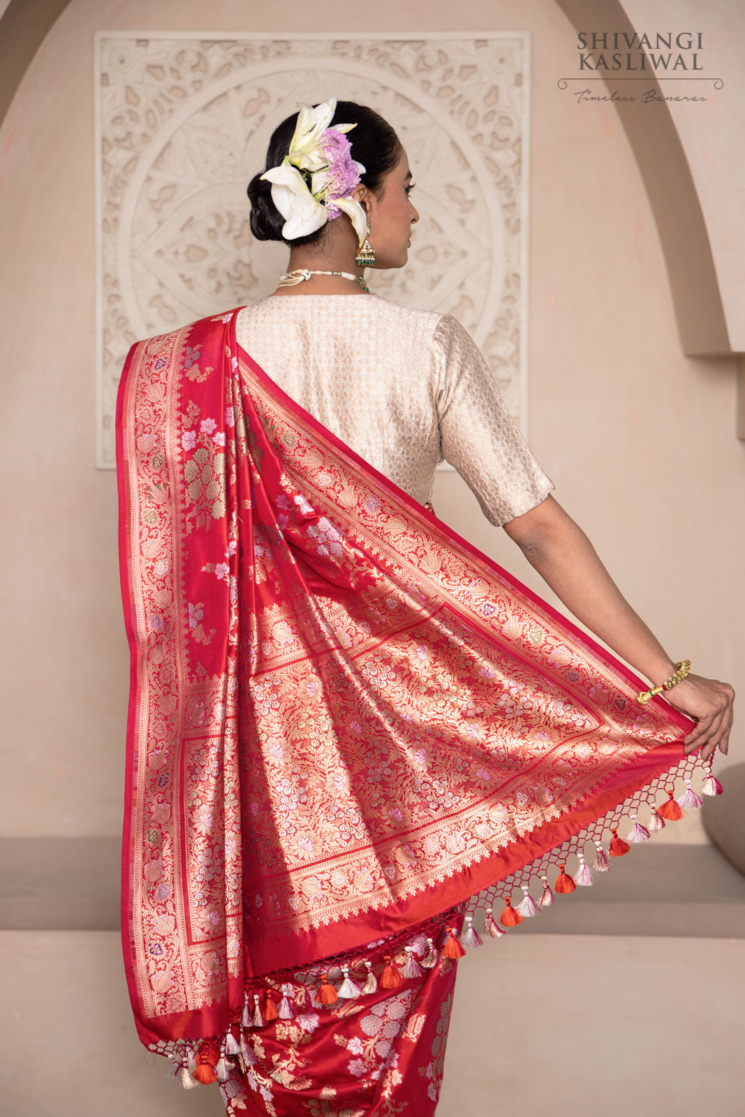 Red Handwoven Banarasi Silk Saree
