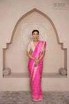 Rani Pink Handwoven Banarasi Silk Saree
