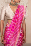 Rani Pink Handwoven Banarasi Silk Saree