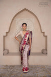 Purple Handwoven Banarasi Silk Saree