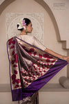 Purple Handwoven Banarasi Silk Saree
