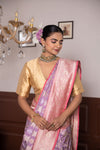 Lilac Handwoven Banarasi Silk Saree