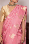 Pink  Handwoven Banarasi Pure Silk Saree