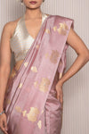 Onion Pink Handwoven Banarasi Silk Saree