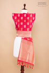 Red Pink Handwoven Banarasi Silk Dupatta
