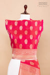 Red Pink Handwoven Banarasi Silk Dupatta
