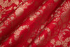 Red Handwoven Banarasi Silk Fabric