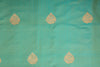 Green Dual Tone Handwoven Banarasi Silk Fabric