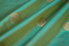 Green Dual Tone Handwoven Banarasi Silk Fabric