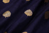 Navy Blue Handwoven Banarasi Silk Fabric