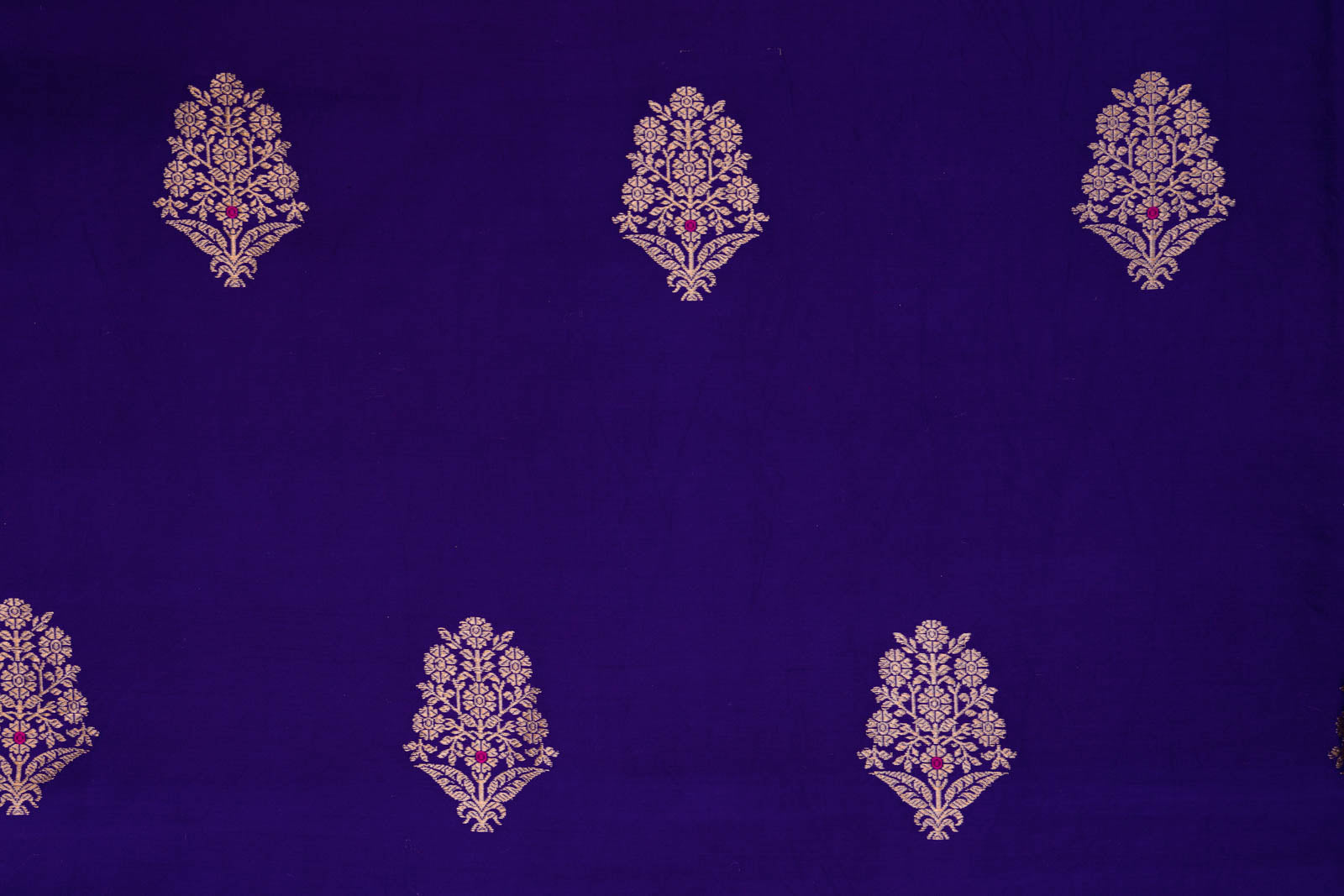 Blue Handwoven Banarasi Chiniya Silk Fabric