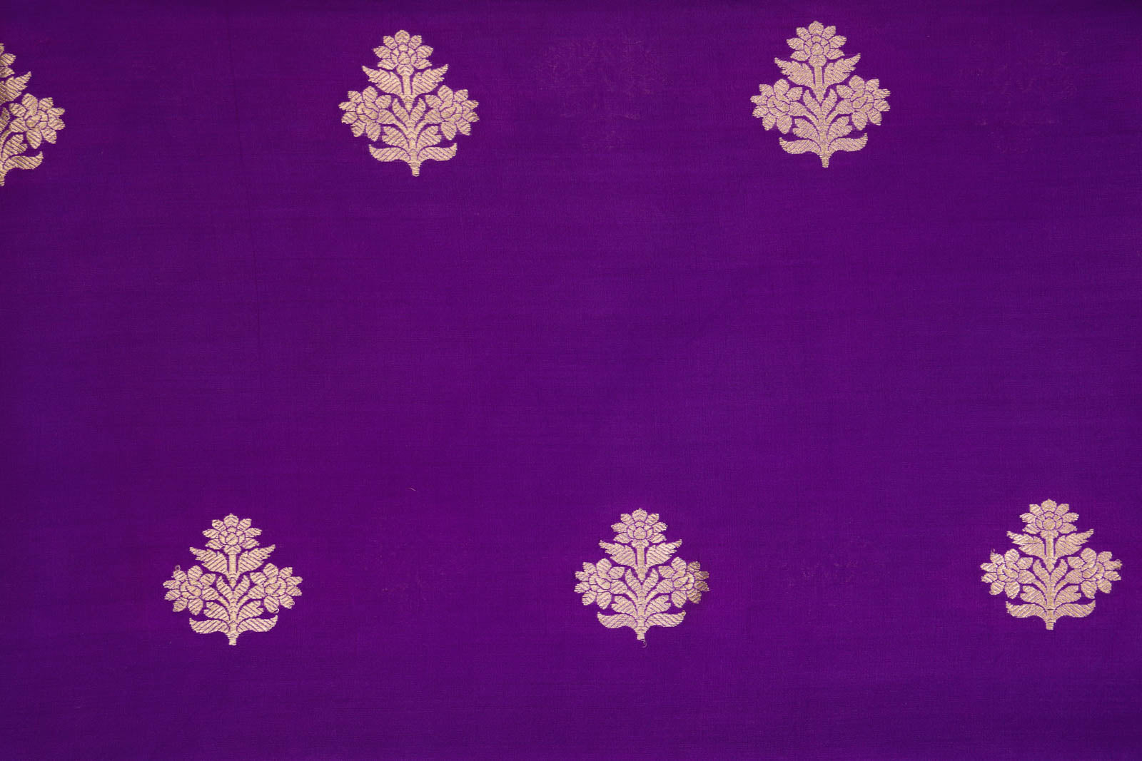 Purple Handwoven Banarasi Chiniya Silk Fabric