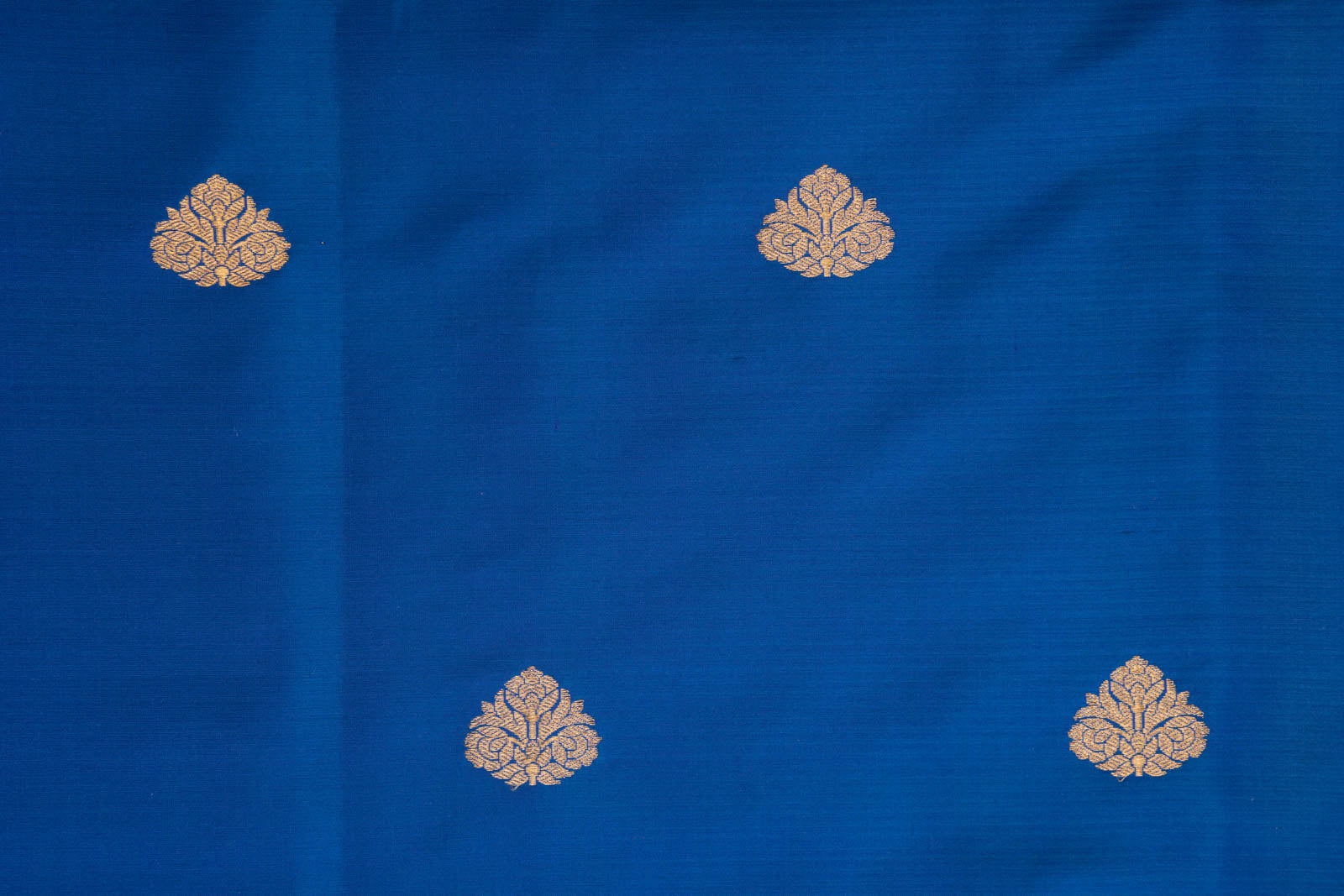 Blue Handwoven Banarasi Silk Fabric