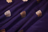 Navy Blue Handwoven Banarasi Silk Fabric